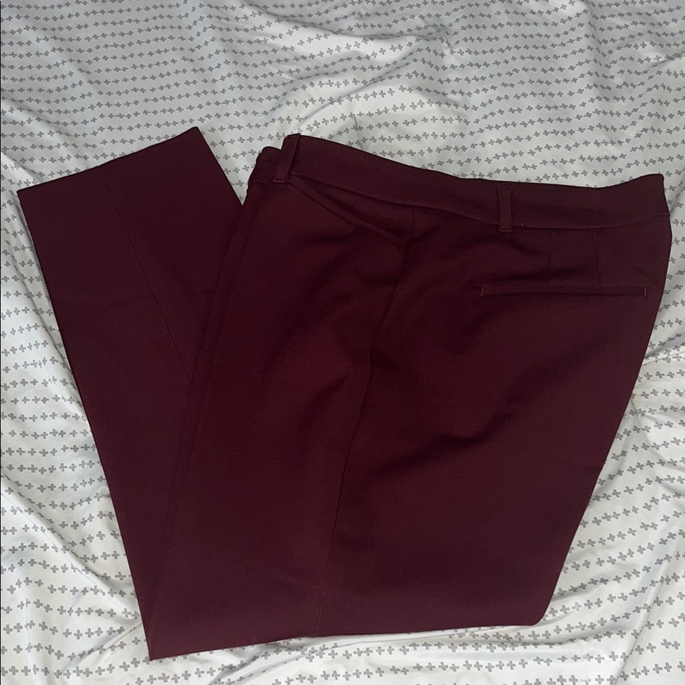 White House Black Market Burgundy Skinny Pants
